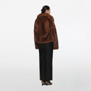 Alternative view of Black Leather Midi Skirt