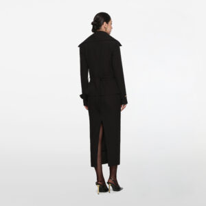 Alternative view of Black Khaki Midi Pencil Skirt