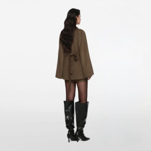 Alternative view of Brown Lambswool-Blend Mini Skirt