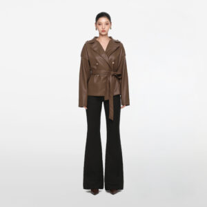 Black Khaki Flared Trousers